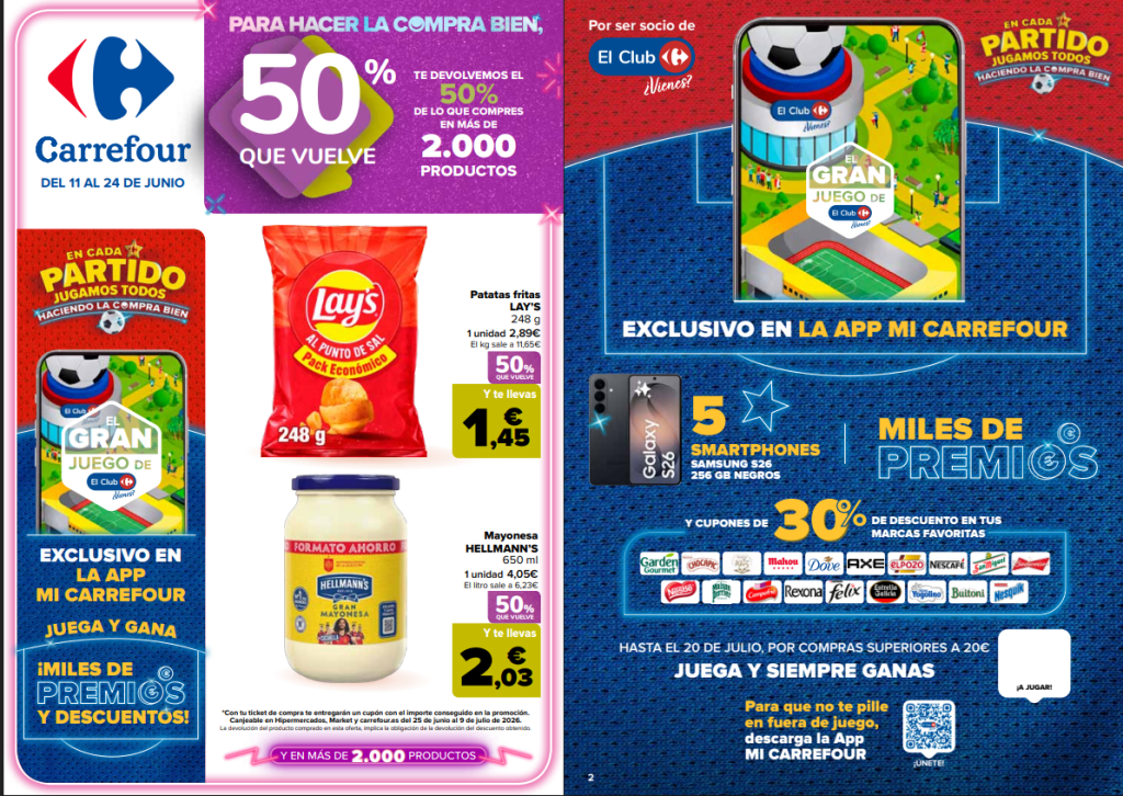 Catálogo Carrefour 50% Que Vuelve del 11 al 24 de junio de 2026