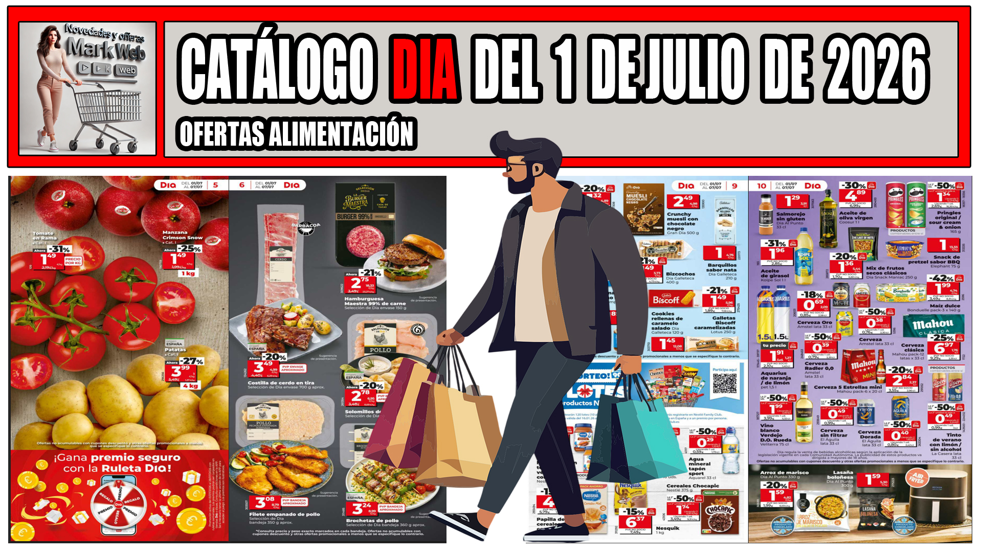 Folleto DIA del 1 al 7 de julio de 2026: ofertas en helados Temptation, barbacoa, fruta y mucho más