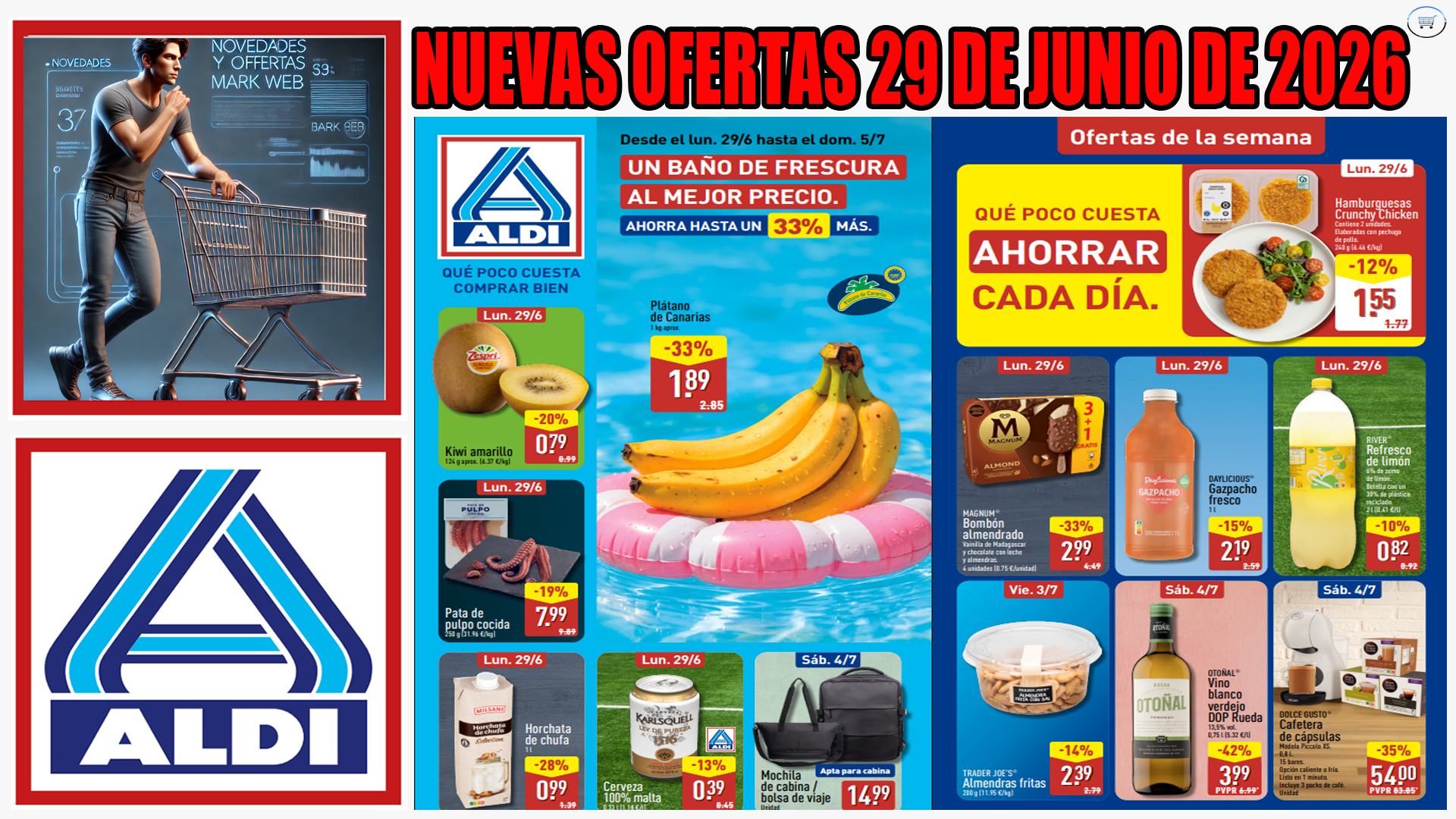Próximo catálogo ALDI del 29 de junio al 5 de julio de 2026: ofertas destacadas para empezar julio ahorrando