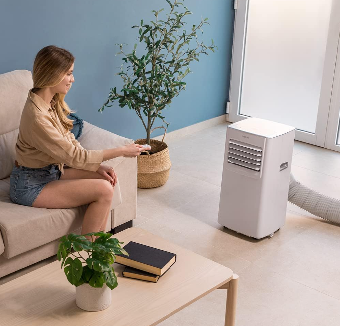 Un aire acondicionado portátil diseñado para combatir el calor