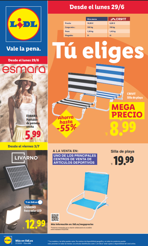 Folleto Lidl Bazar del 29 de junio al 5 de julio de 2026