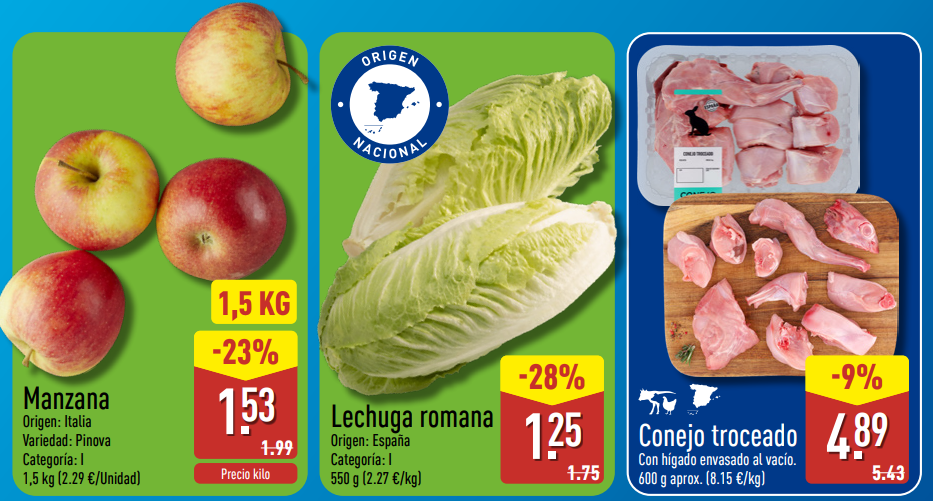 Frutas y verduras con precios muy competitivos ALDI