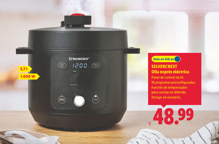 LIDL tiene la olla exprés eléctrica que hará que cocinar sea más fácil: llega por solo 48,99 euros