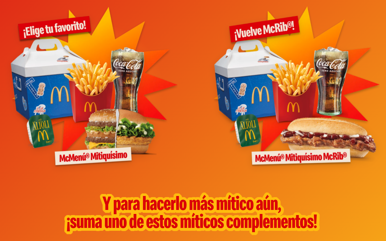 McDonald’s estrena el McMenú Mitiquísimo: Big Mac, McRib y una campaña llena de premios para este verano