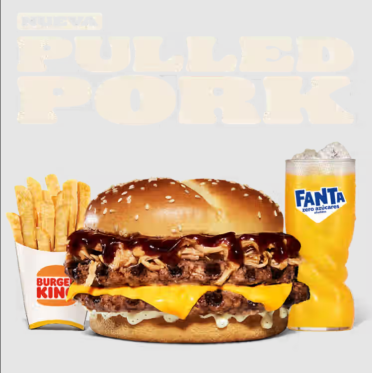 Burger King estrena el nuevo Menú Pulled Pork Doble Carne Grande: una hamburguesa para los amantes del auténtico sabor BBQ