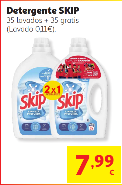 Alcampo arrasa con su oferta del detergente Skip