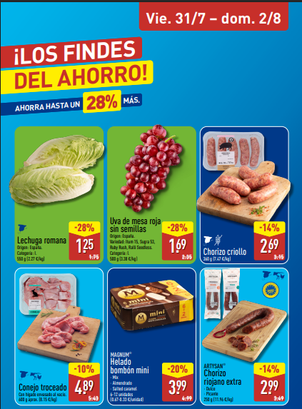ALDI vuelve con «Los Findes del Ahorro»: estas son las mejores ofertas para ahorrar del 31 de julio al 2 de agosto