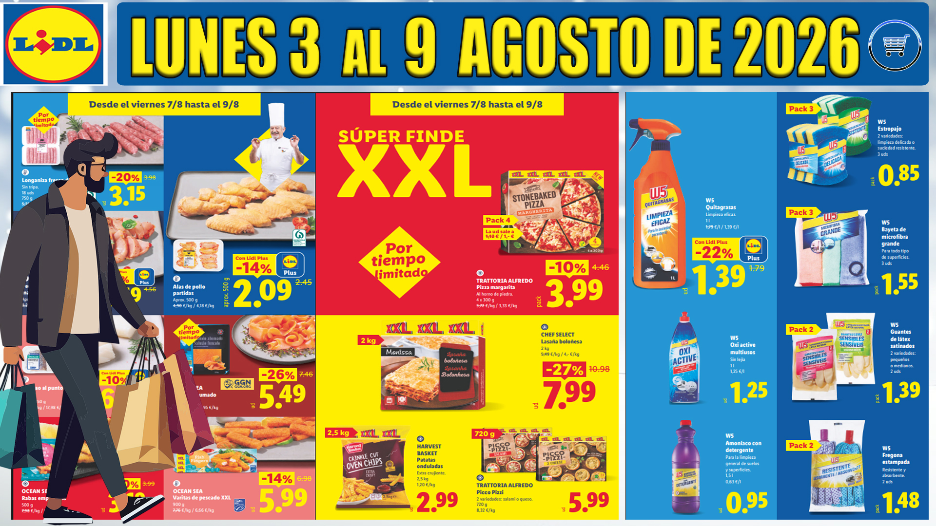 Nuevo folleto LIDL alimentación del 3 al 9 de agosto de 2026: ofertas para ahorrar en frescos, carnes, frutas y productos de verano