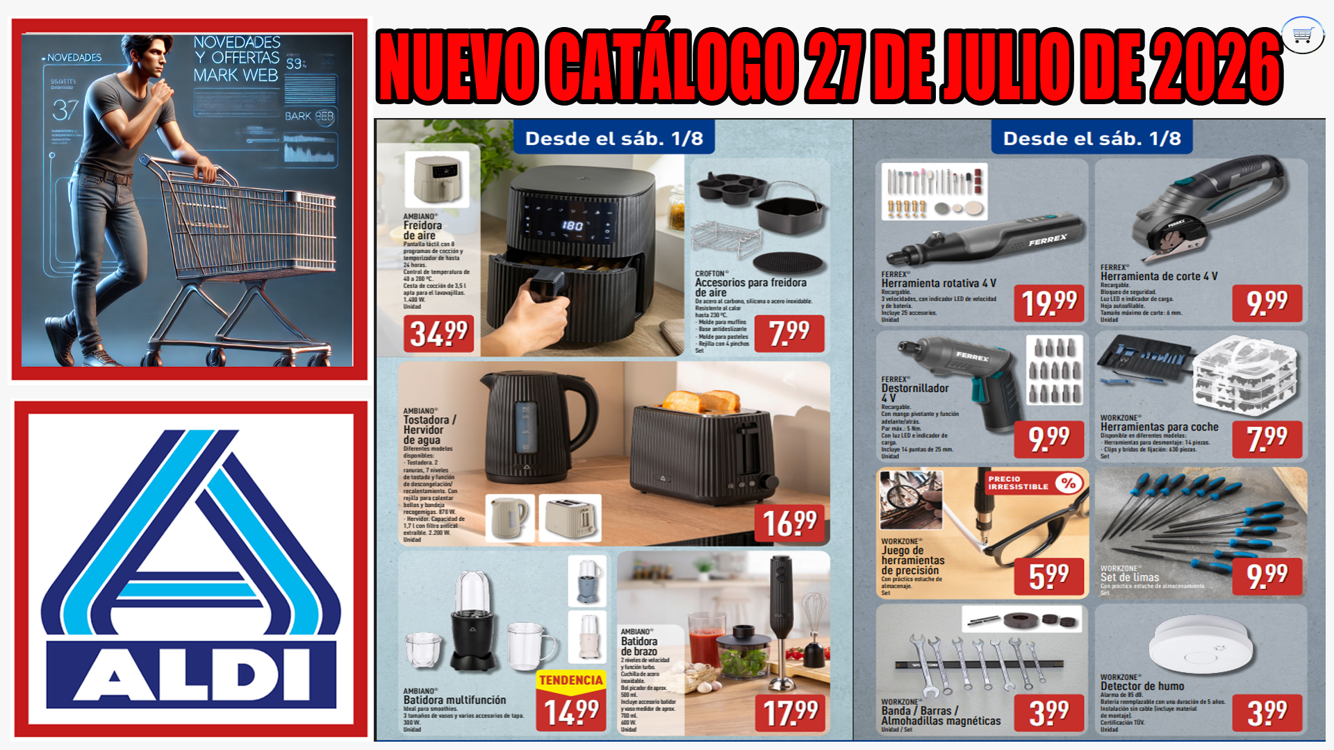 Catálogo ALDI del 27 de julio al 2 de agosto de 2026: las mejores ofertas en alimentación, frutas, carne, bazar y hogar