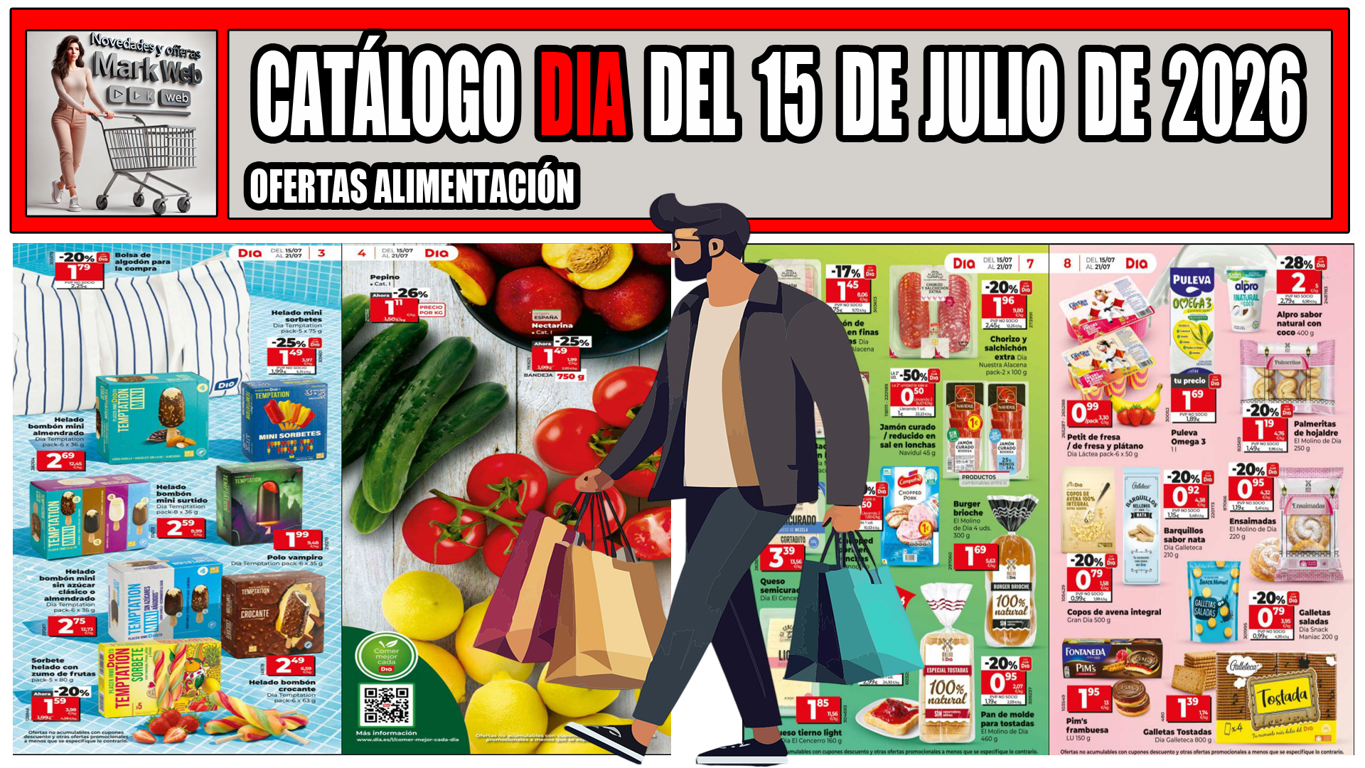 Nuevo catálogo DIA del 15 al 21 de julio de 2026: las mejores ofertas en alimentación, frutas, carnes y helados