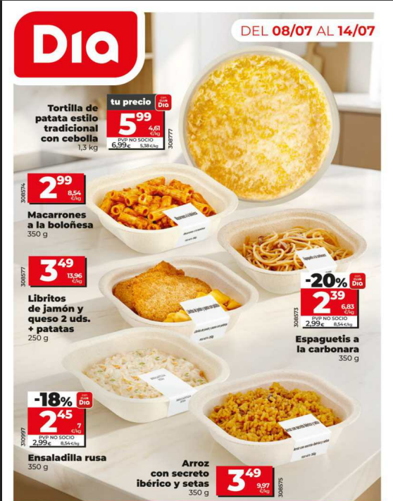 Una amplia variedad de platos listos para disfrutar