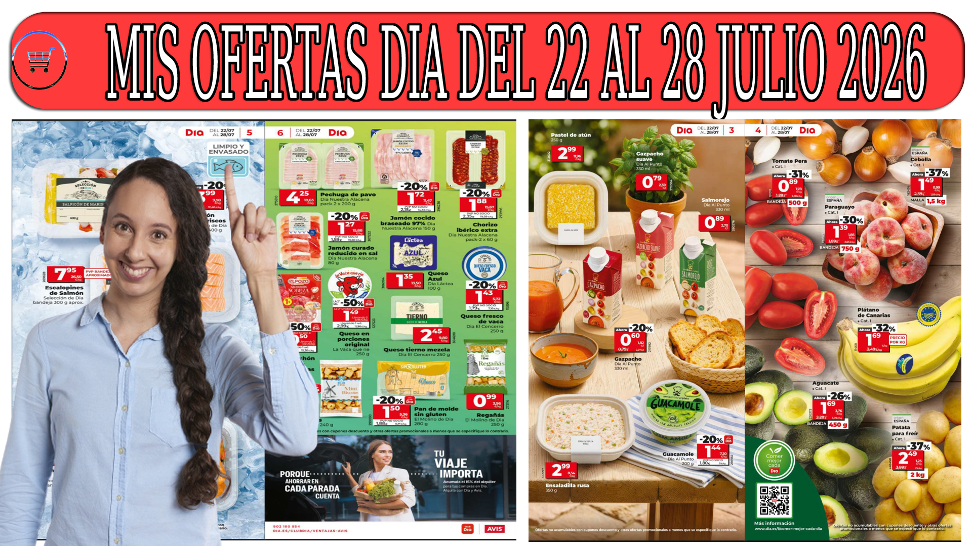 DIA lanza el catálogo del 22 al 28 de julio con la nueva World Burger Tour, gazpachos frescos y grandes descuentos en productos de verano