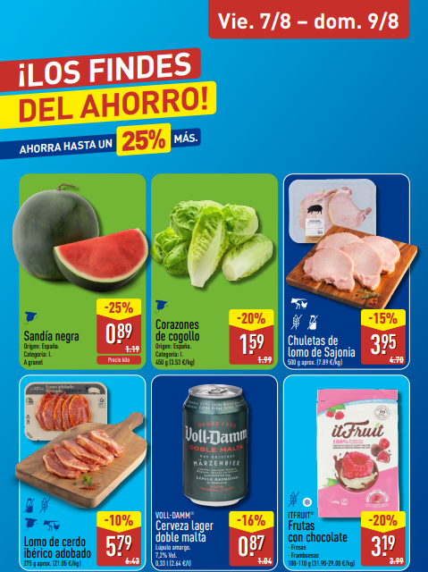 ALDI vuelve con «Los Findes del Ahorro»: descubre las mejores ofertas del 7 al 9 de agosto de 2026