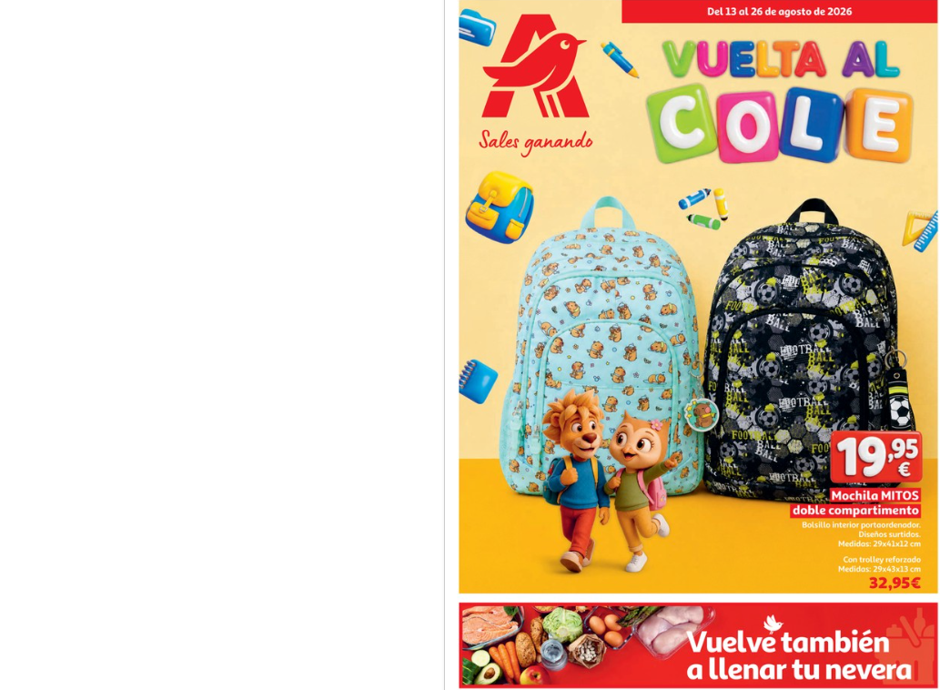 Vuelta al cole en ALCAMPO hasta el 26 de agosto de 2026: ofertas en material escolar, tecnología y mucho más