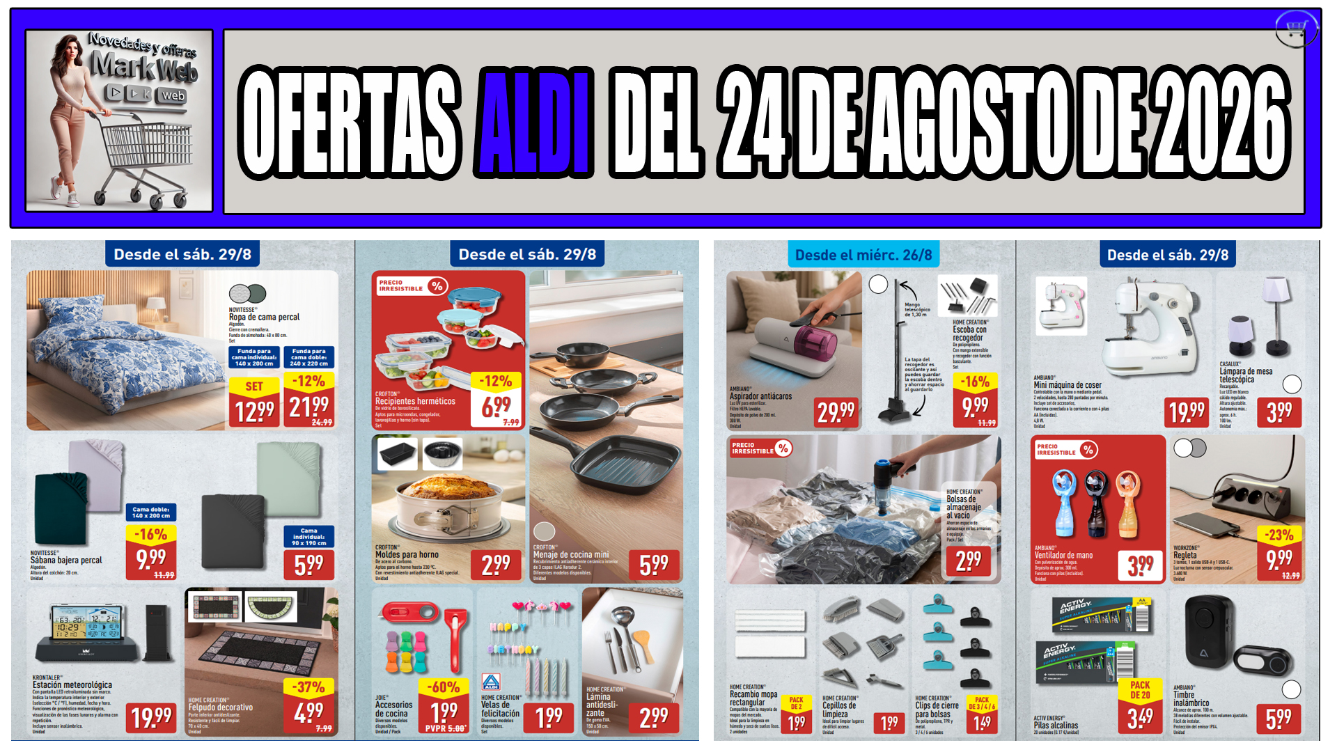 Catálogo ALDI del 24 al 30 de agosto de 2026: ofertas, novedades y mejores precios