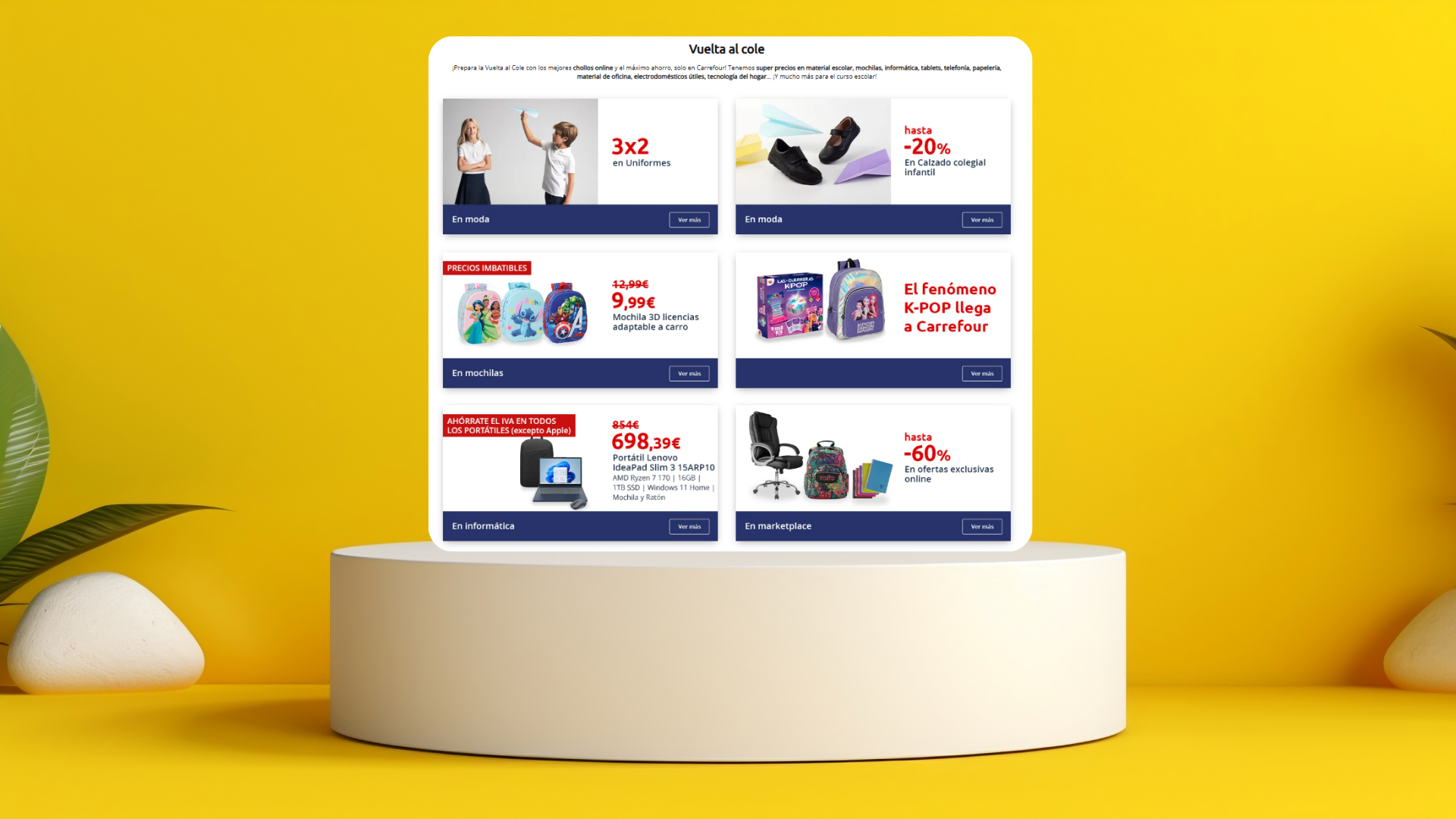 Super Vuelta al Cole Carrefour 2026: chollos en uniformes, mochilas, informática y mucho más