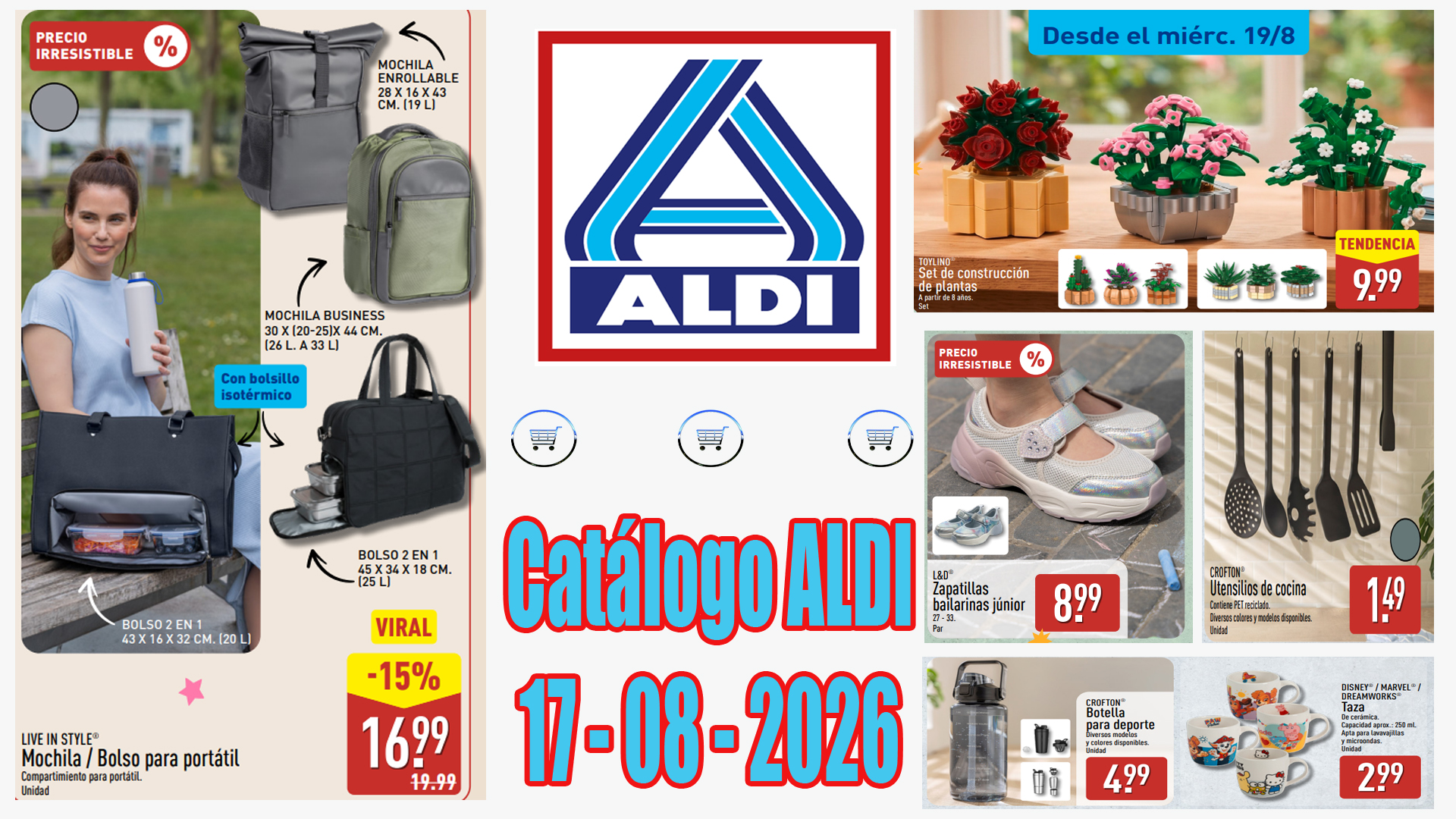 Catálogo ALDI del 17 al 23 de agosto de 2026: ofertas de la semana y mejores descuentos