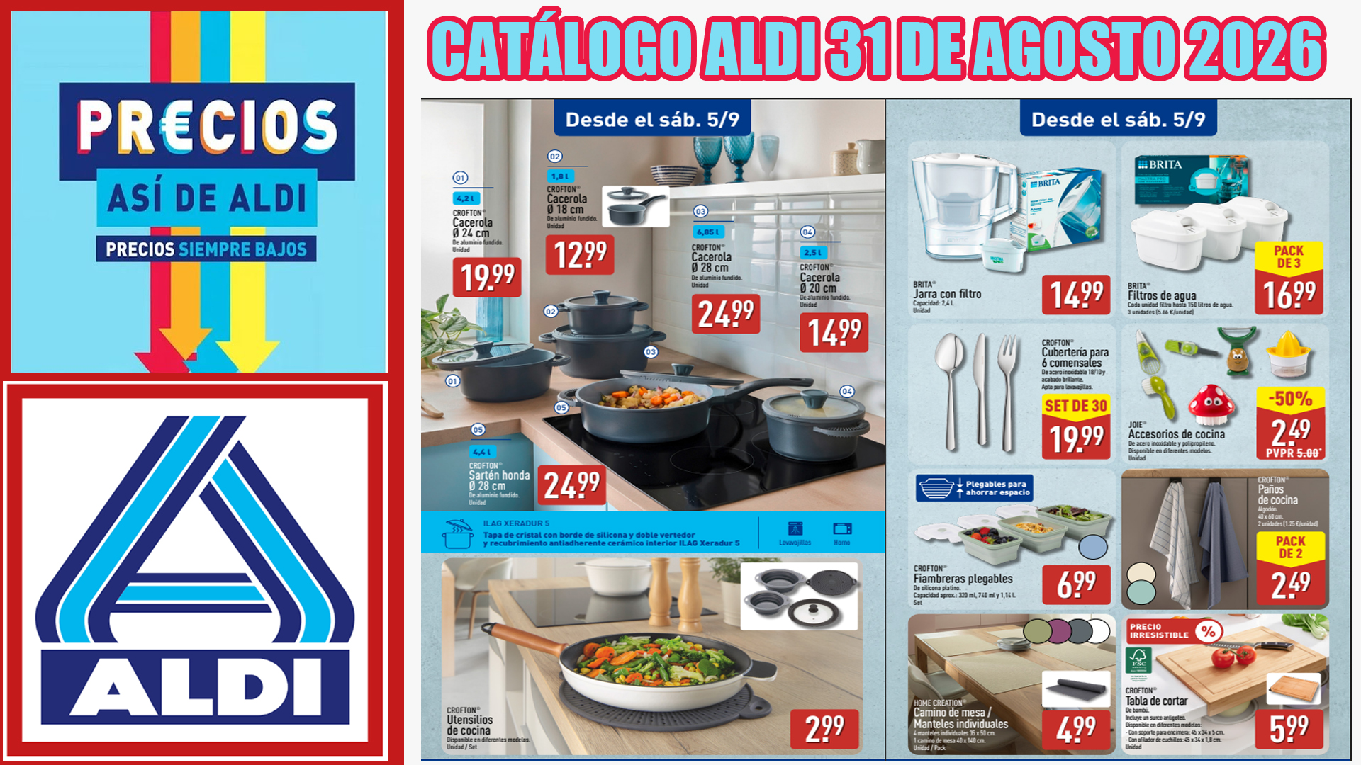 Próximo catálogo ALDI del 31 de agosto al 6 de septiembre de 2026