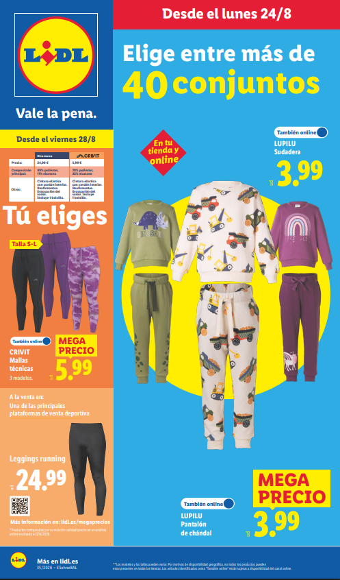 Folleto Lidl Bazar del 24 al 30 de agosto de 2026.