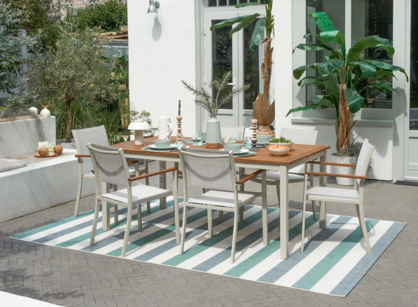 Novedad en Leroy Merlin: conjunto de muebles de jardín Oris para 6 personas por 599 €