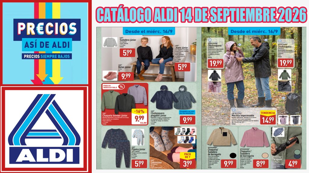 Catálogo ALDI del 14 de septiembre de 2026: ofertas de la semana