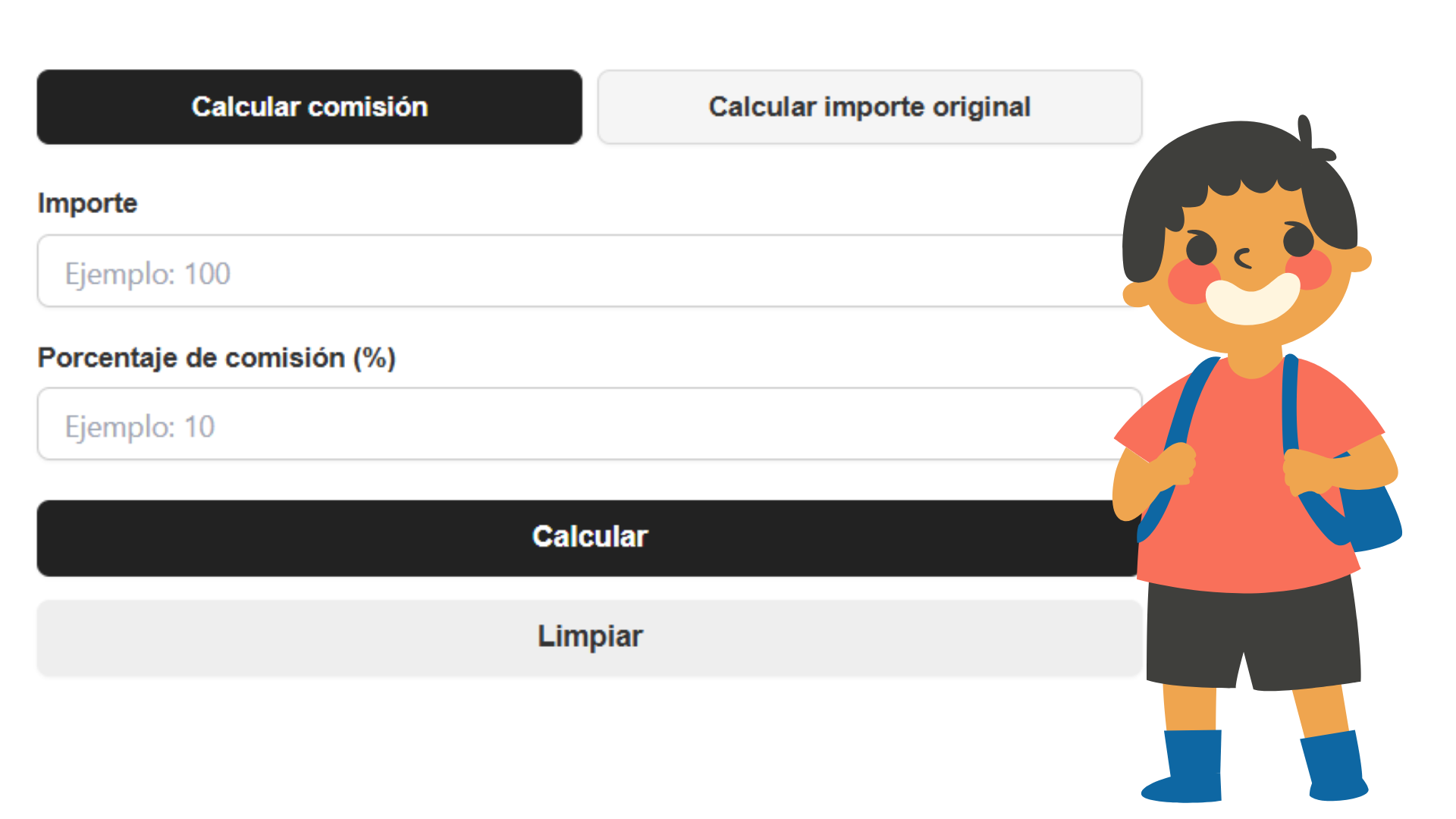 Calculadora de comisiones online: Calcula fácilmente una comisión a partir de un importe y un porcentaje