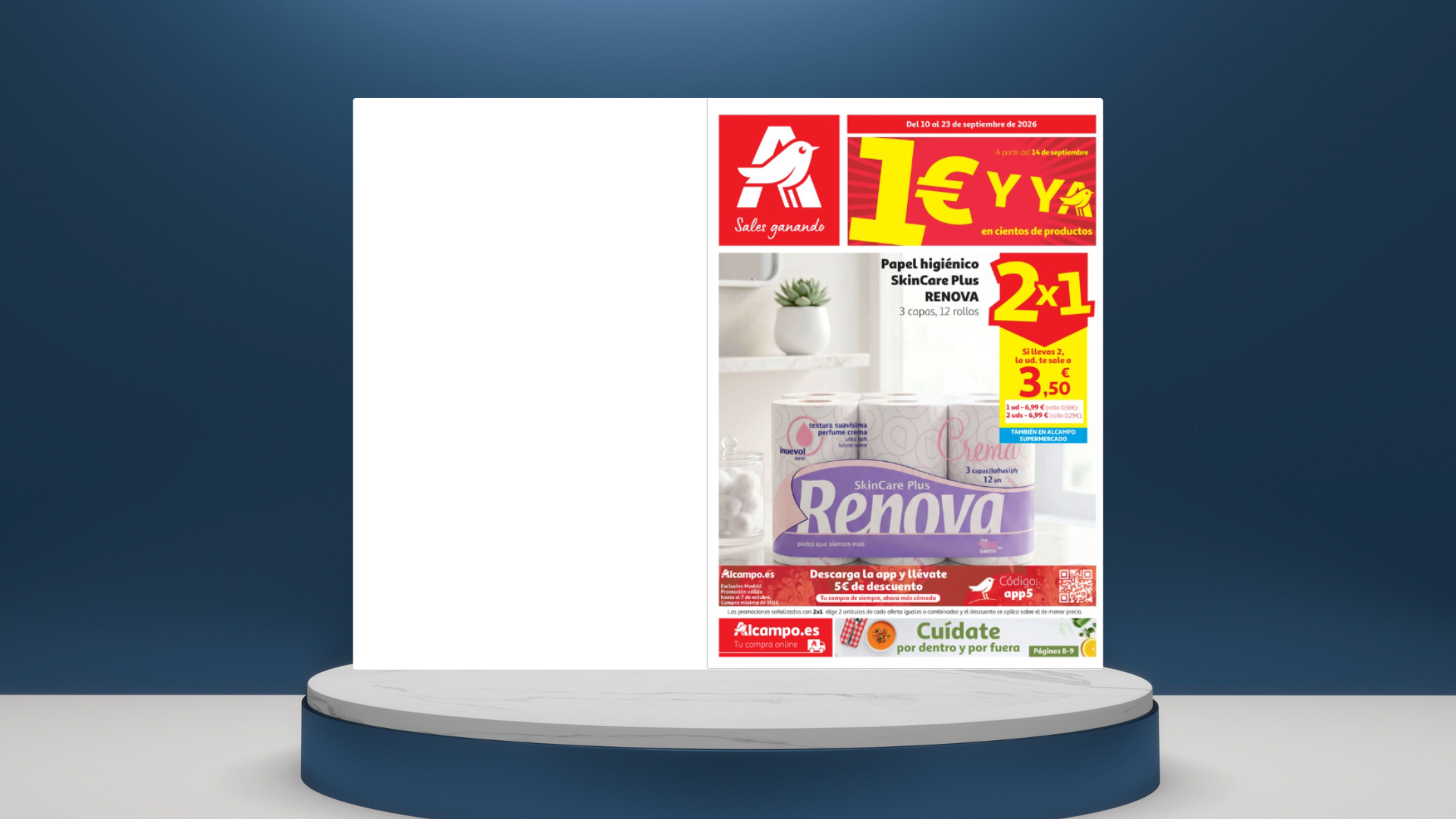 Catálogo Alcampo 2×1 + 1 euro hasta el 23 de septiembre de 2026