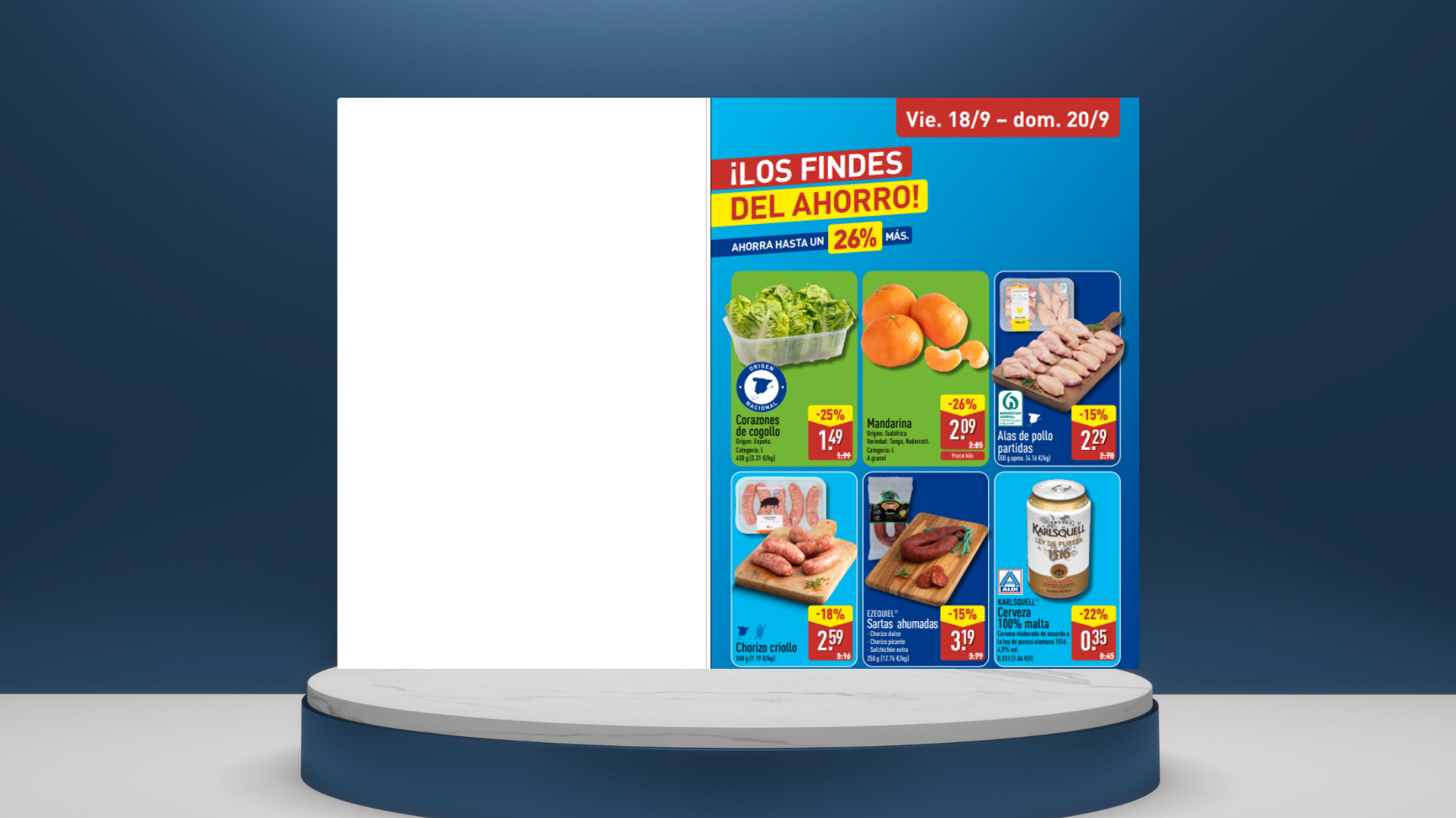 Ofertas del fin de semana en ALDI de hasta el 26% del 18 al 20 de septiembre
