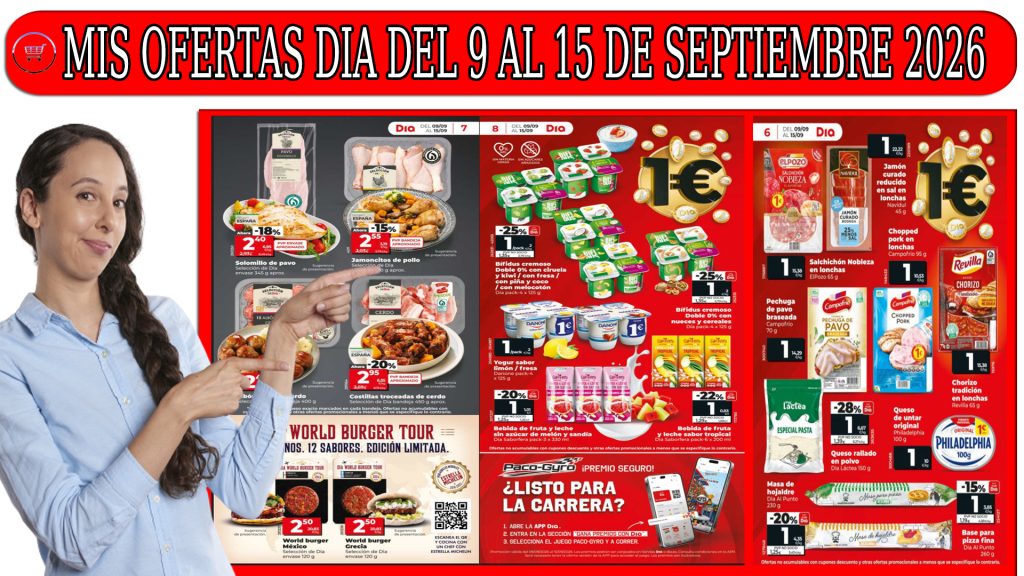 Próximo Folleto DIA del 9 al 15 de septiembre de 2026: ofertas y promociones
