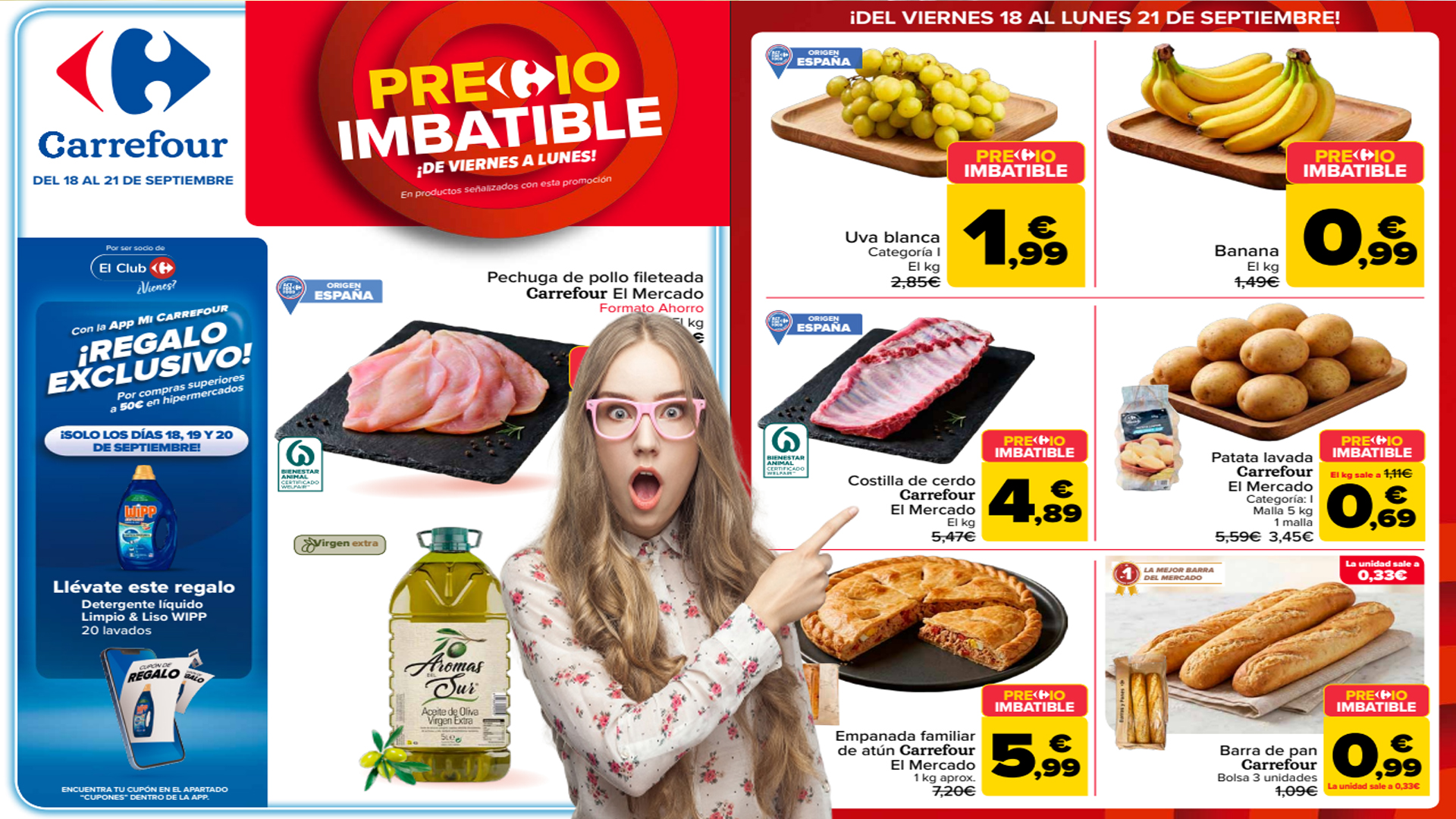Catálogo Precio Imbatible Carrefour del 18 al 21 de septiembre de 2026: ofertas de fin de semana