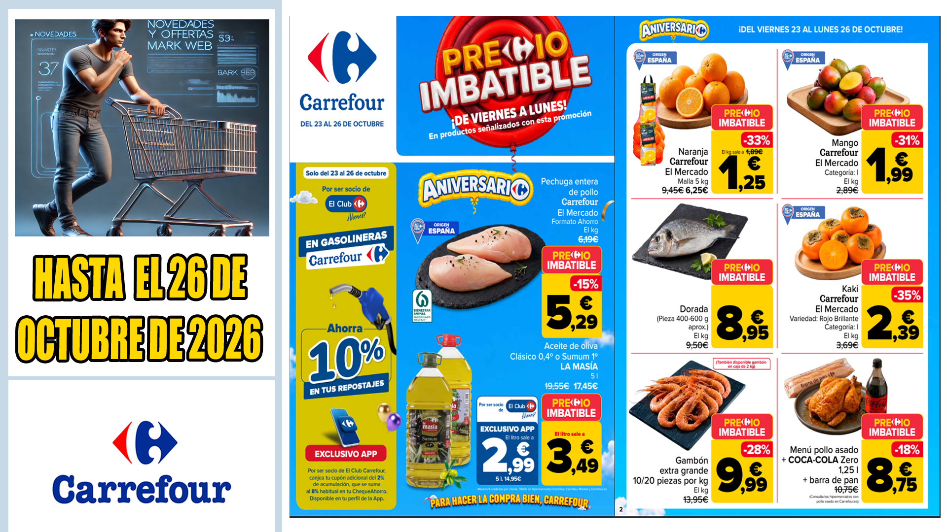 Carrefour Precio Imbatible del 23 al 26 de octubre de 2026: ofertas y descuentos
