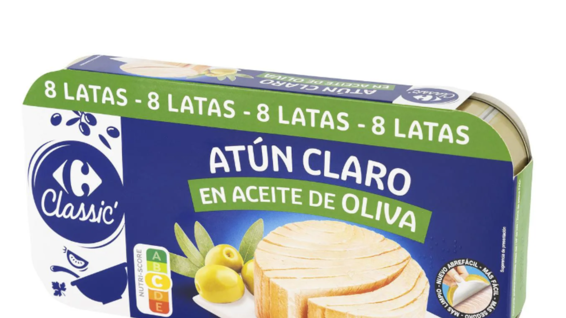 Carrefour tiene el atún en aceite de oliva en 3×2 hasta el 12 de octubre el pack de 8 latas sale a 6,59 euros