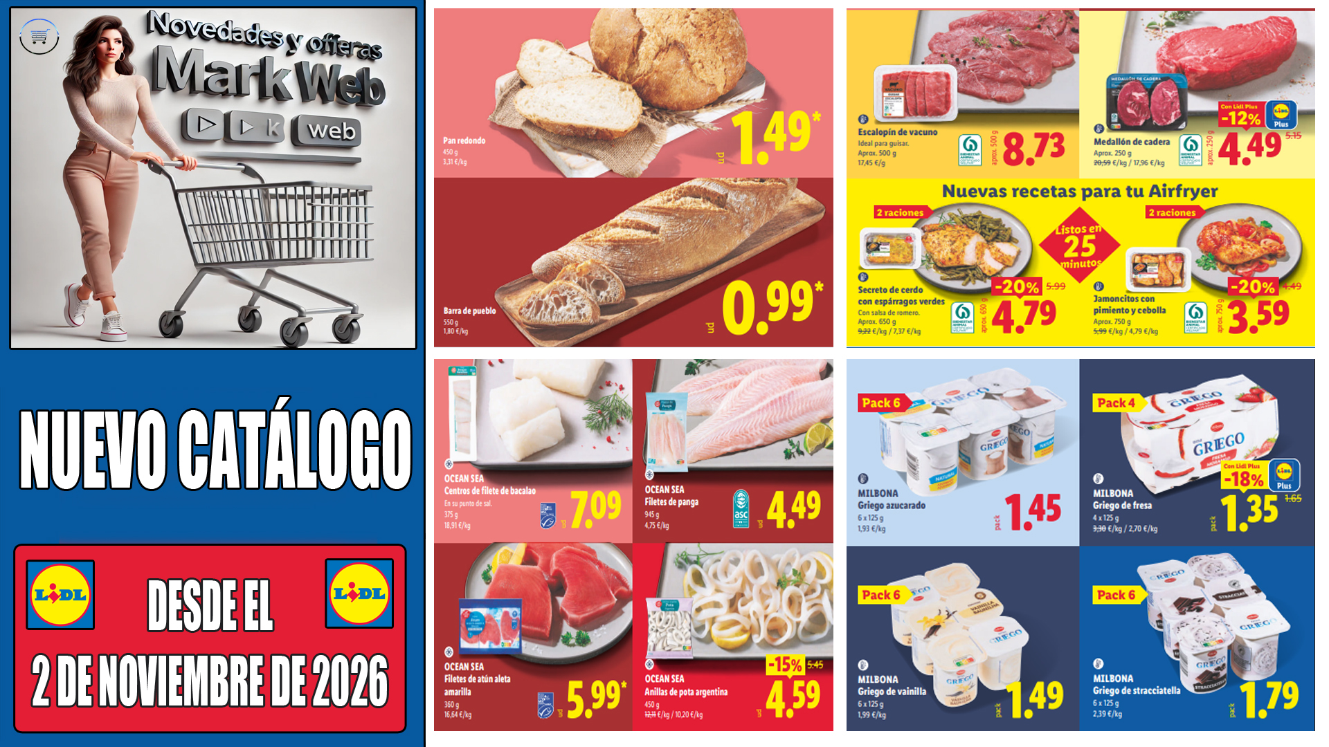 Catálogo semanal LIDL alimentación del 2 al 8 de noviembre de 2026