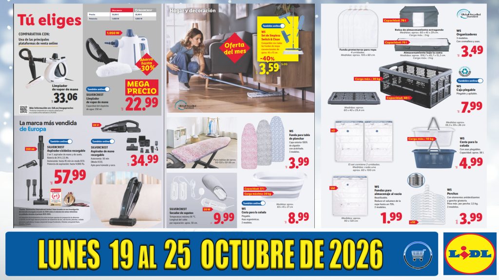 Próximo folleto Lidl Bazar del 19 al 25 de octubre de 2026: ofertas y precios