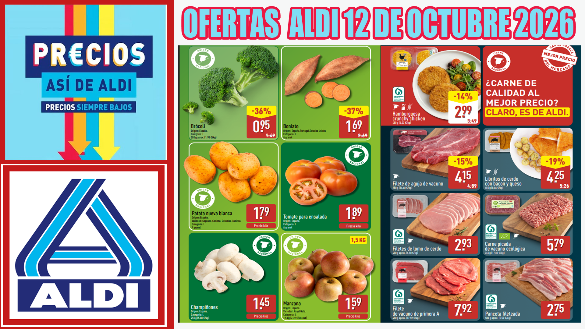 OFERTAS ALDI DEL 12 AL 18 DE OCTUBRE DE 2026