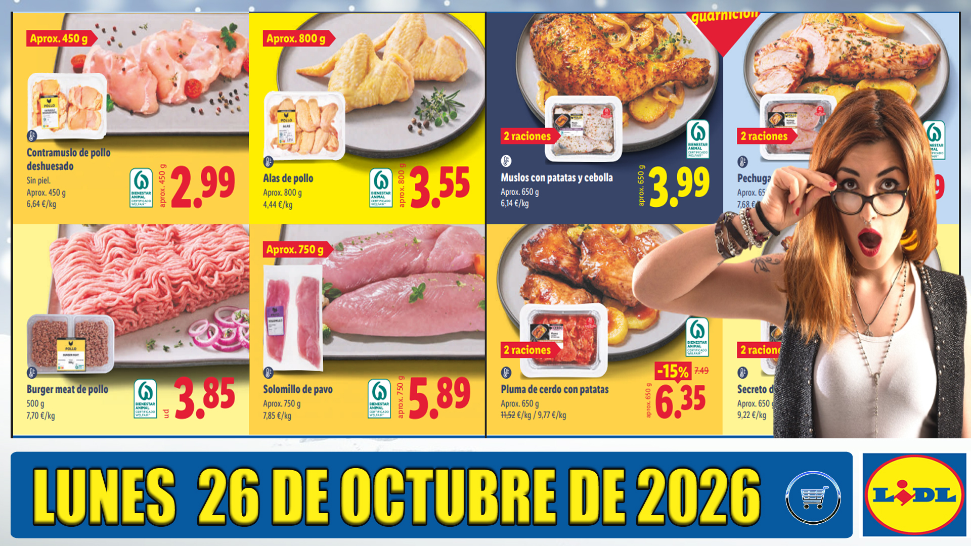 catálogo Lidl con ofertas para la compra semanal y los primeros dulces navideños