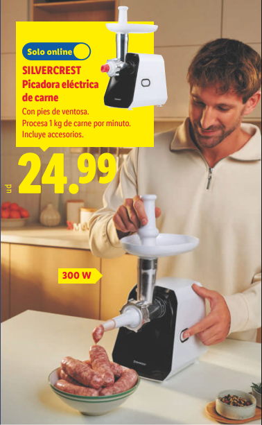 La picadora de carne de Lidl cuesta 24,99 euros y solo está disponible online