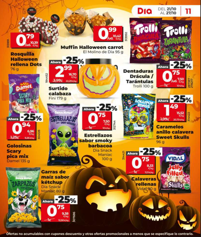Los dulces de Halloween que puedes encontrar en DIA