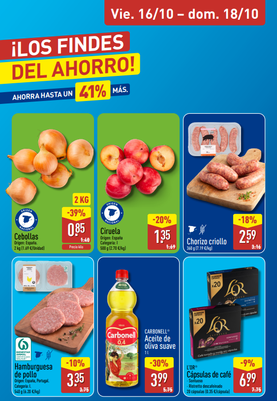 Las mejores ofertas de ALDI del 16 al 18 de octubre