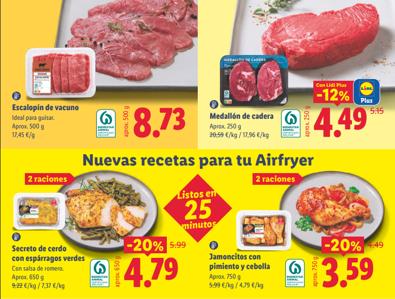 Ofertas de carne en Lidl del 2 al 8 de noviembre