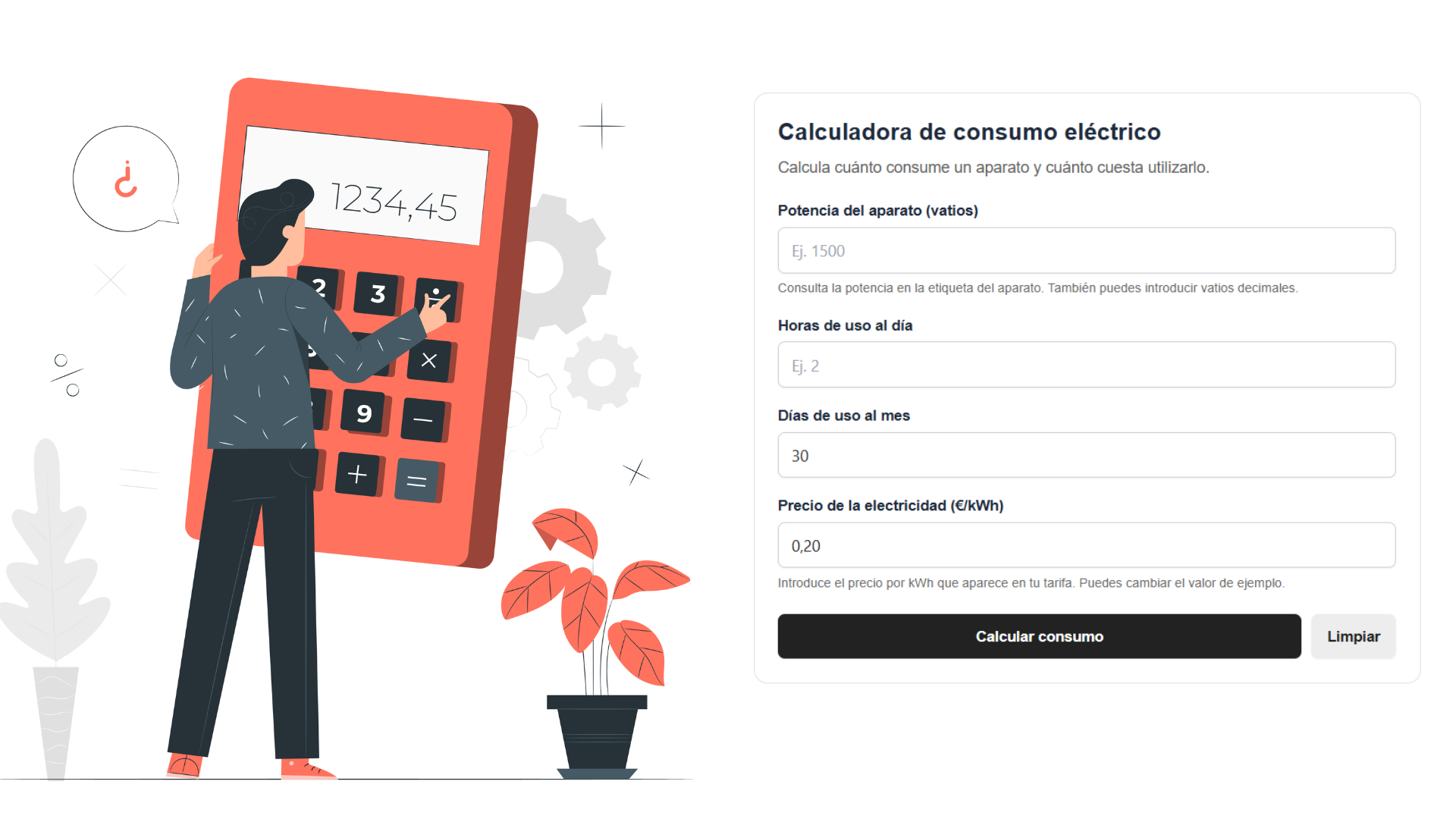 ¿Cómo calcular el consumo eléctrico de un aparato